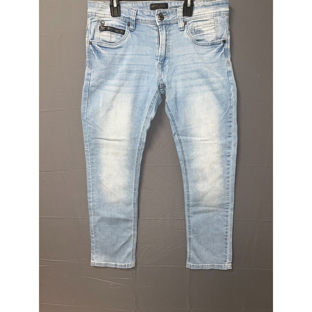 Steve's Jeans Mens 29x30 Blue Denim Cotton Stretch Medium Wash Streetwear Casual
